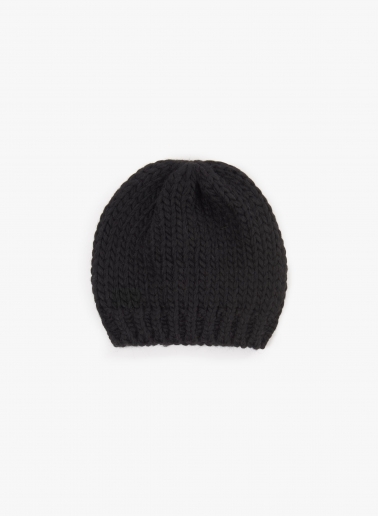 Black knitted hat