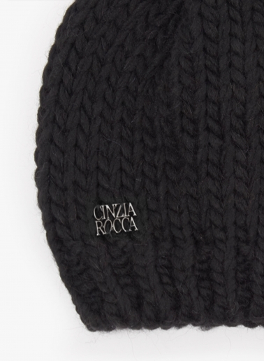 Strickmütze in Schwarz