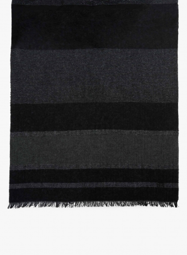 Maxi-Schal mit Lurex-Details aus Wolle in Schwarz