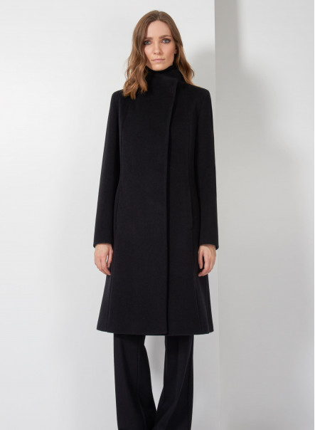 Wool and cashmere black coat