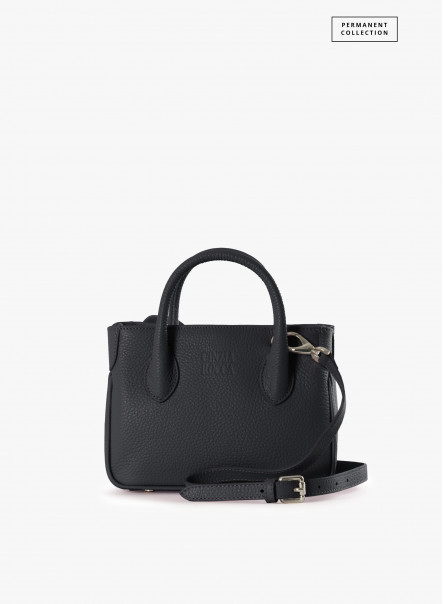Mini black Tote bag in genuine leather