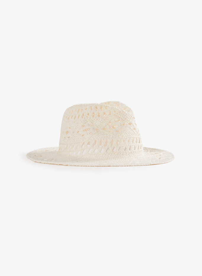Classic white openwork hat