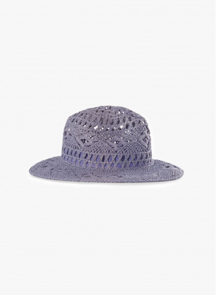 Classic lilac color openwork hat