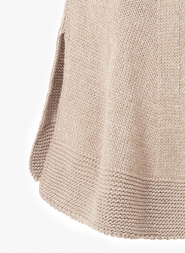 Mantella in maglia beige