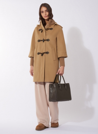 Borsa Tote in pelle marrone