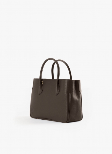 Borsa Tote piccola in pelle marrone