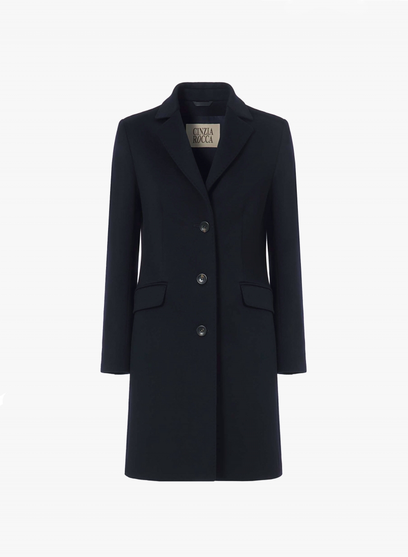 Cappotto blu a uomo in puro cashmere