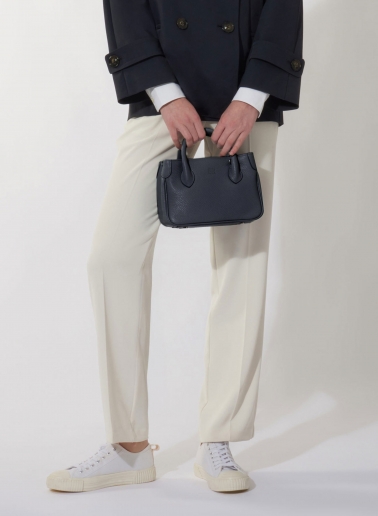 Borsa Tote mini in pelle blu