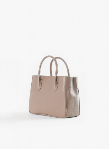 Borsa Tote piccola in pelle rosa