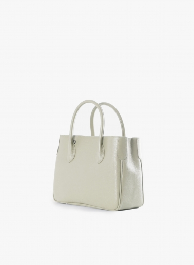 Borsa Tote piccola in pelle bianca
