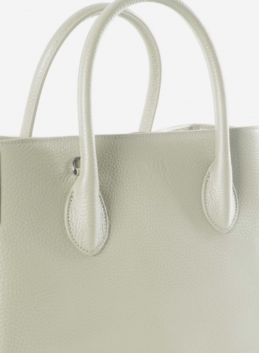 Borsa Tote piccola in pelle bianca