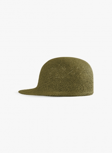 Cappello baseball in paglia verde