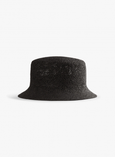 Cappello da pescatore in paglia nero