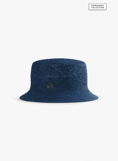 Blue straw bucket hat | Cinzia Rocca