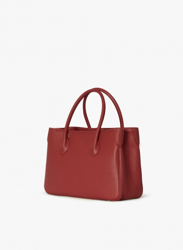 Borsa Tote in pelle rossa