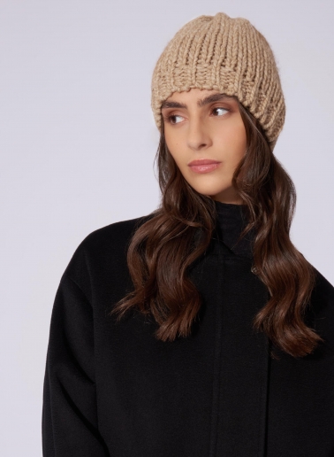 Camel knitted hat