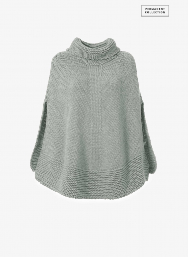 Mantella in maglia grigio perla | Cinzia Rocca