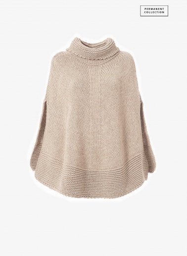 Beige Knitted cape | Cinzia Rocca