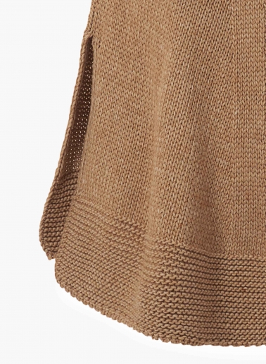 Camel knitted cape
