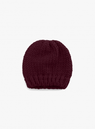 Burgundy knitted hat
