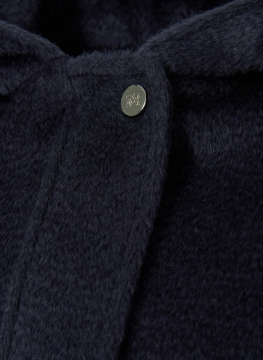 Blue alpaca and wool parka