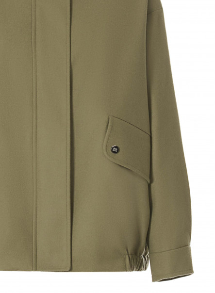 Green wool bomber jacket