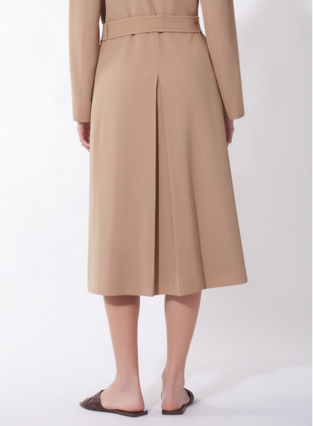 Trench beige in lana certificata