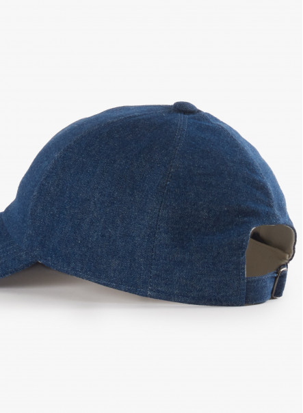 Cappello baseball in denim blu