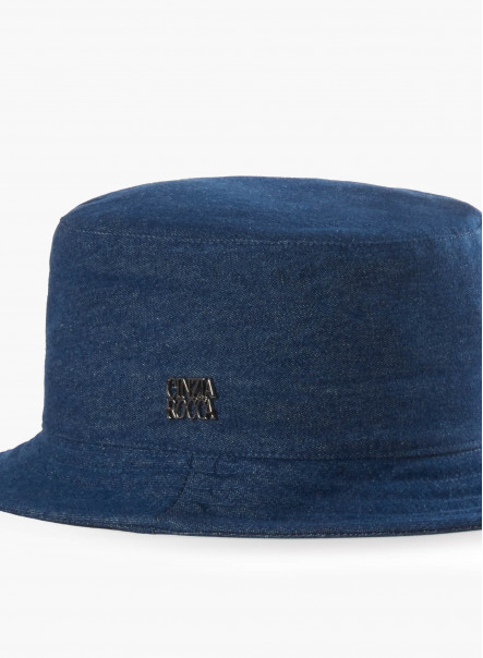 Cappello da pescatore in denim blu