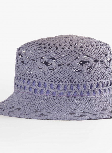 Cappello gondoliere color lilla traforato