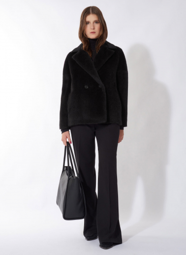 Shopper in pelle nera