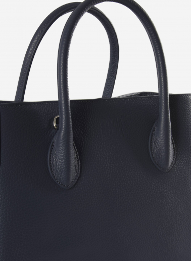 Borsa Tote piccola in pelle blu