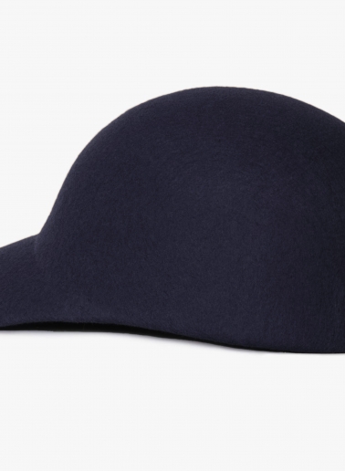 Blue wool felt baseball hat
