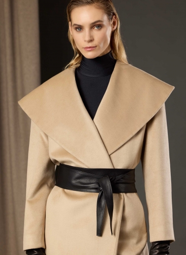 Black leather sash