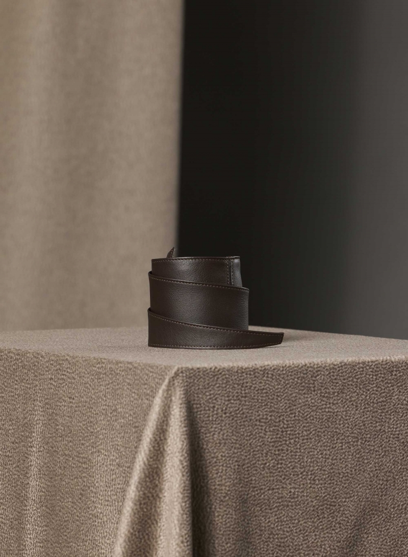 Brown leather sash