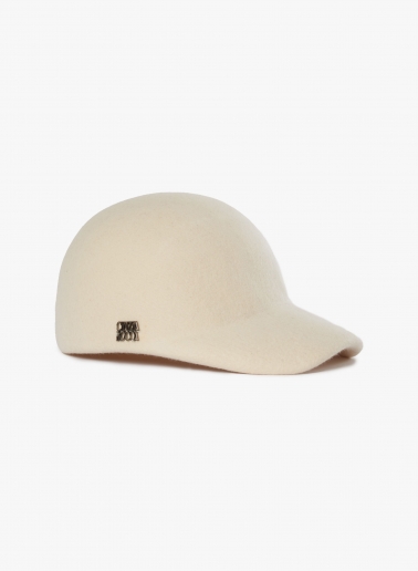 Белая бейсболка из шерстяного фетра