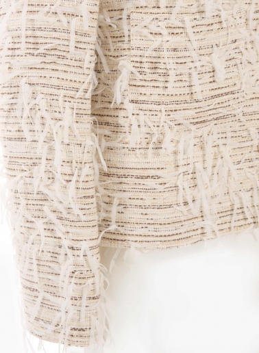 Beige jacket with fringes