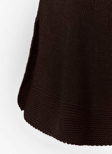 Brown knitted cape
