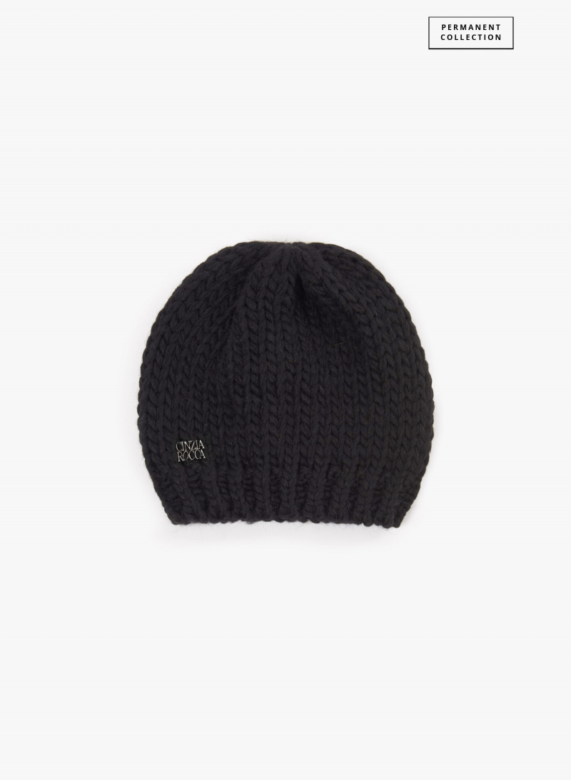 Black knitted hat