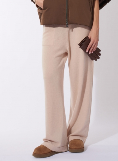 Brown nappa leather gloves with top embroidery