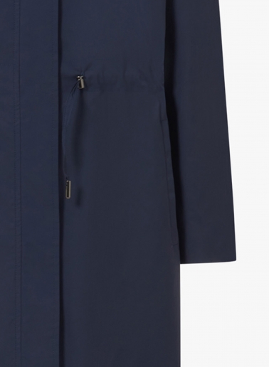 Blue parka in rainproof technical fabric