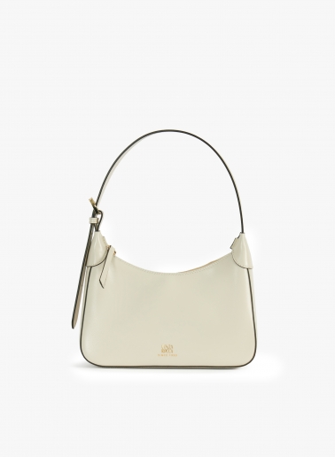 Beige smooth leather shoulder bag | Cinzia Rocca
