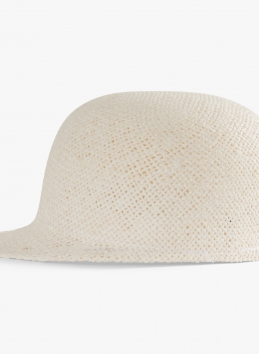 White straw baseball hat