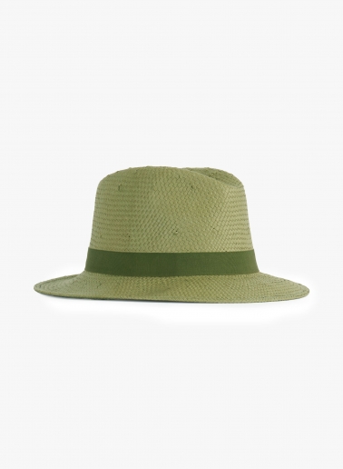Green classic straw hat