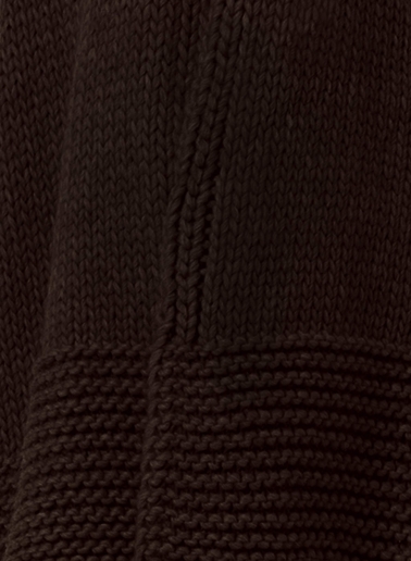 Brown knitted cape