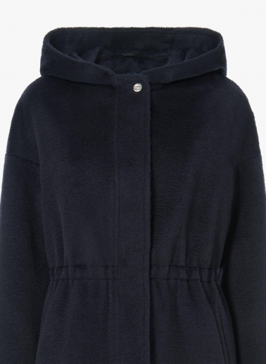 Blue alpaca and wool parka