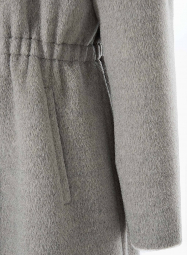 Grey alpaca and wool parka