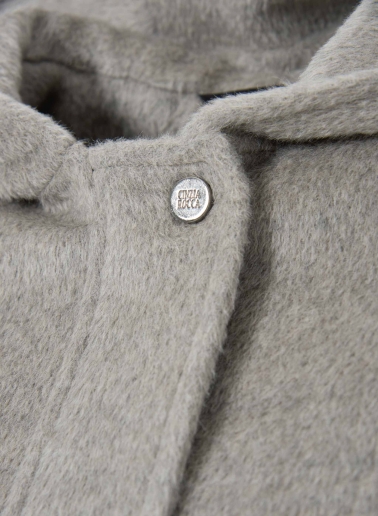 Grey alpaca and wool parka