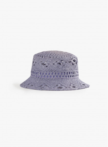 Gondolier lilac color openwork hat