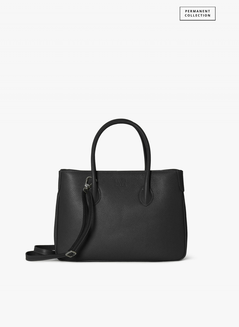 Black Tote bag in genuine leather